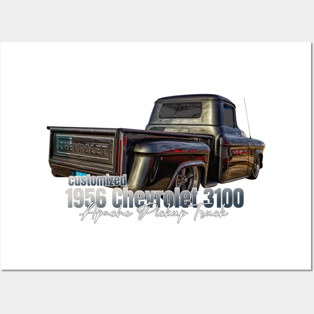 Customized 1956 Chevrolet 3100 Apache Pickup Truck Wall Art by Gestalt Imagery